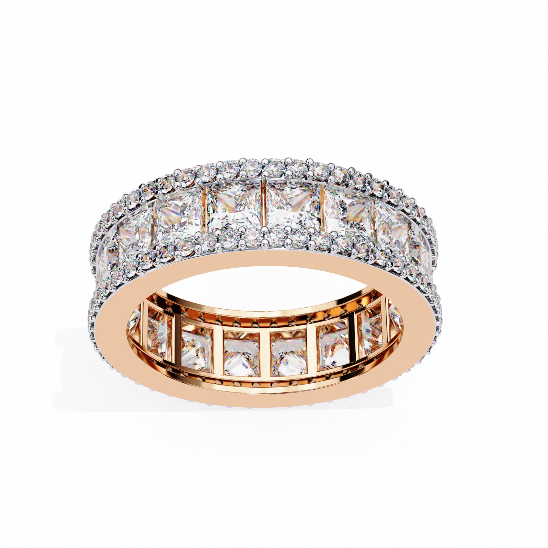Princess-Cut Lab-grown Diamond Eternity Band in 10K White Gold