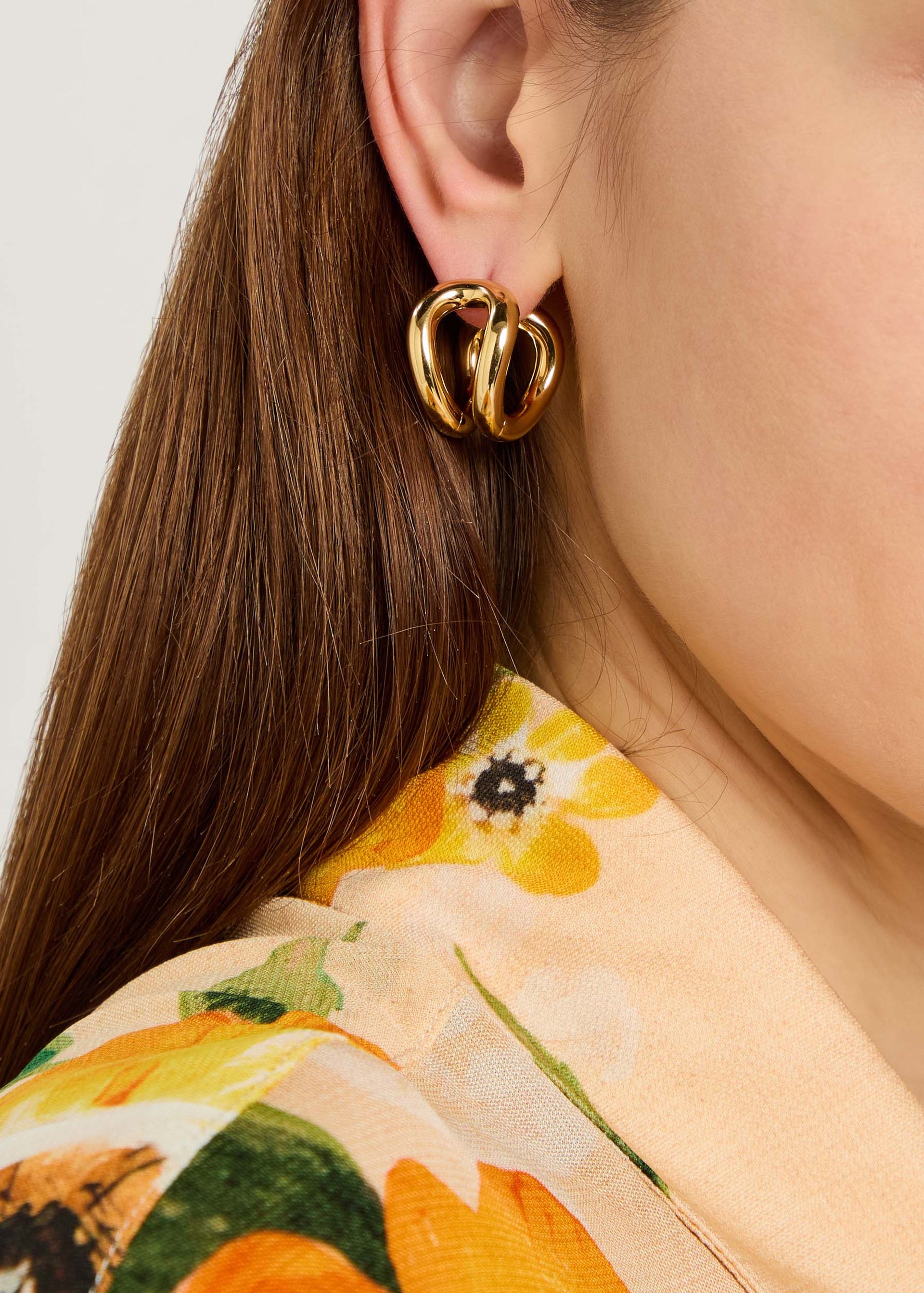 The Steffie 18kt gold-plated hoop earrings