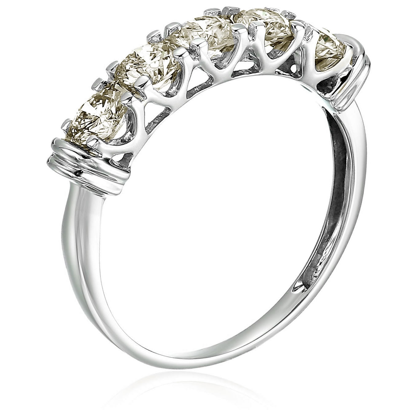 1.50 Cttw 5 Stone Diamond Wedding Engagement Ring 14K Gold Round