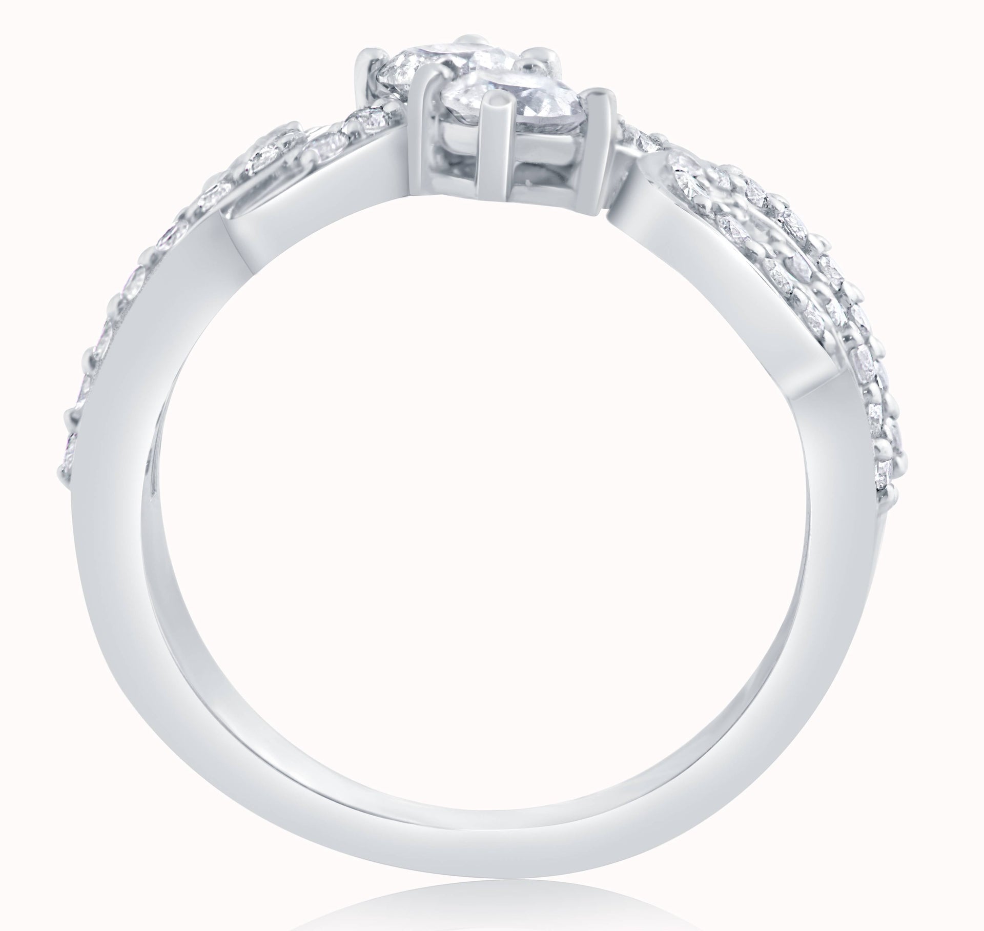 1 ct Diamond Forever Us 2-Stone Engagement Anniversary Solitaire Ring White Gold