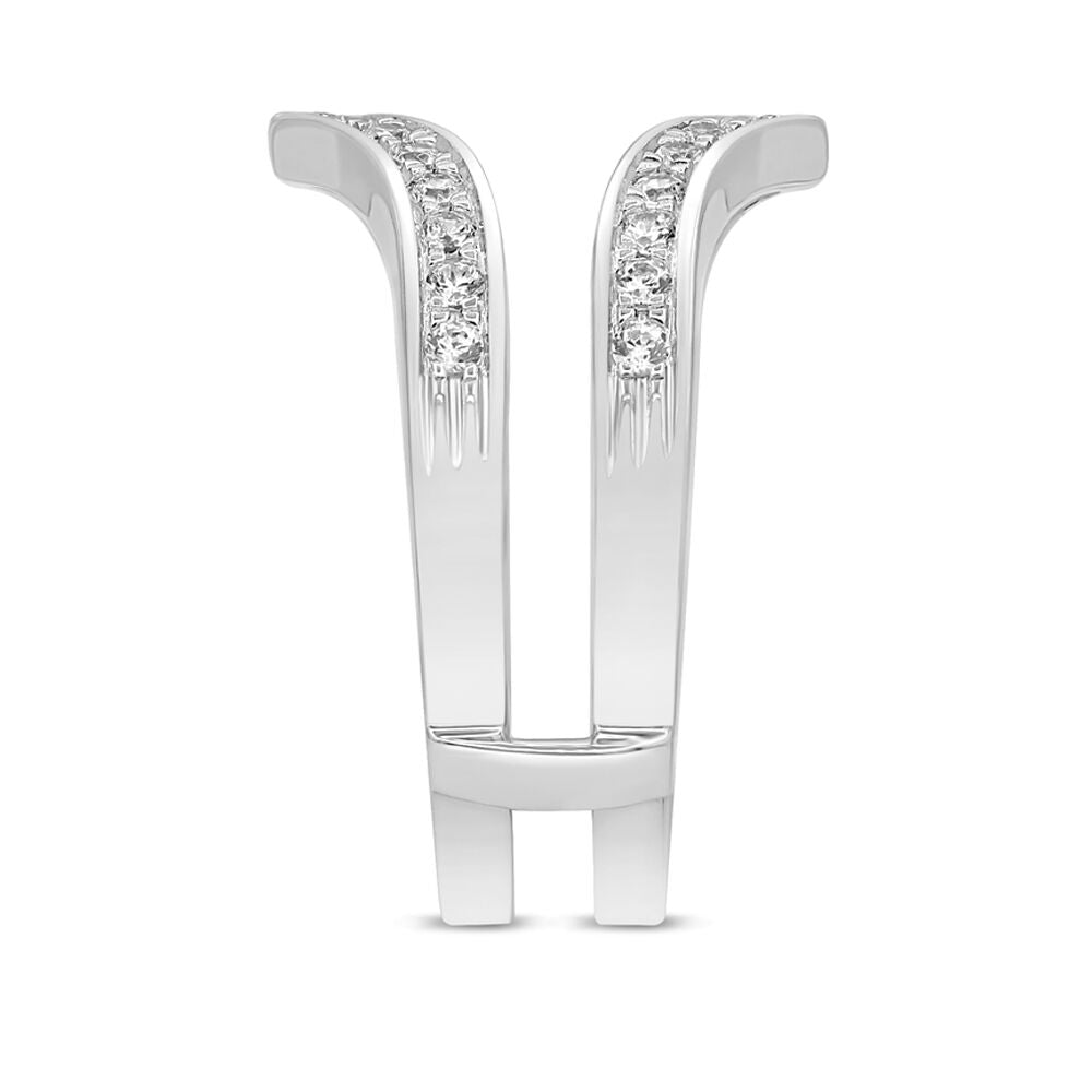 Diamond Chevron Ring Enhancer in 14K White Gold (1/2 ct. tw.)