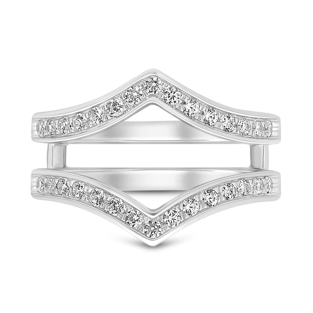 Diamond Chevron Ring Enhancer in 14K White Gold (1/2 ct. tw.)