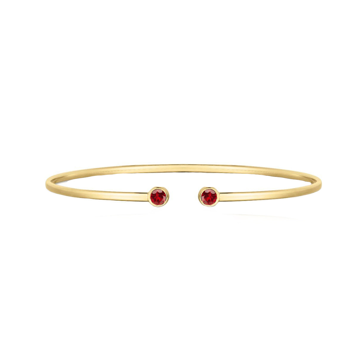 Garnet Open Cuff Bangle