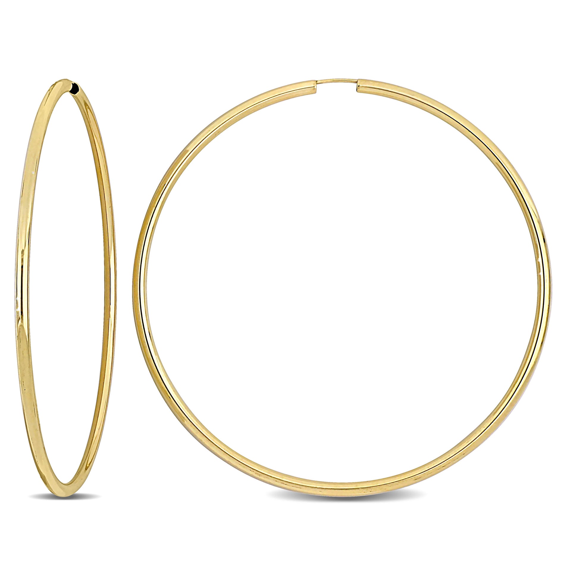 Mimi & Max 70mm Hoop Earrings in 14k Yellow Gold