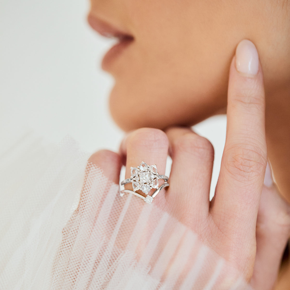 Valerie Moissanite & Sapphire Ring