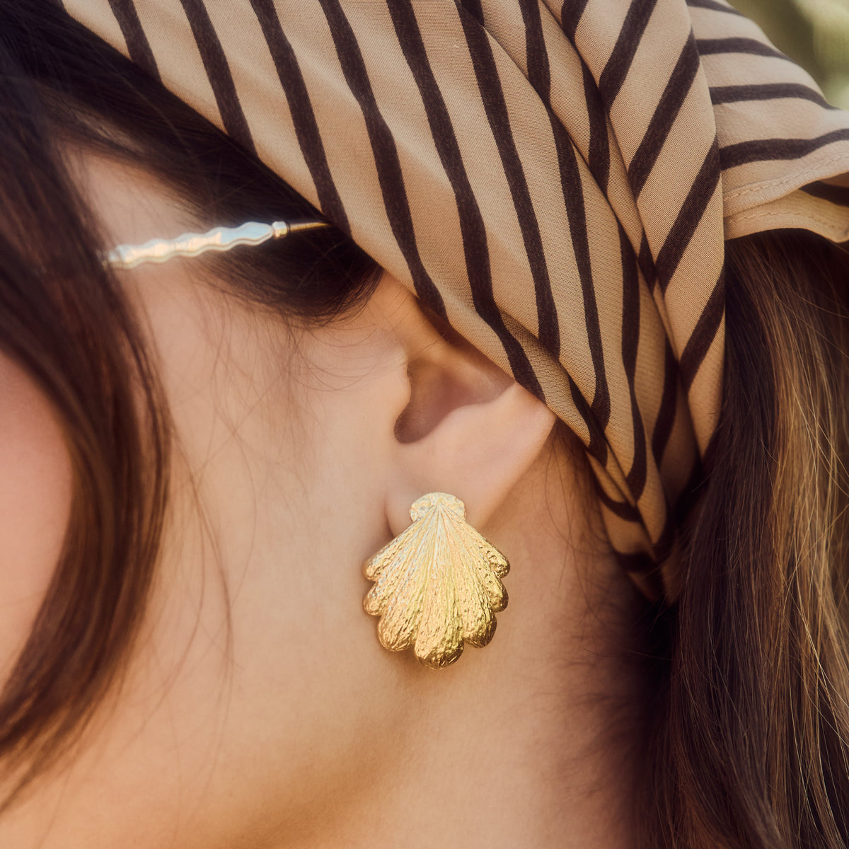 Luxe Shell Statement Stud Earrings
