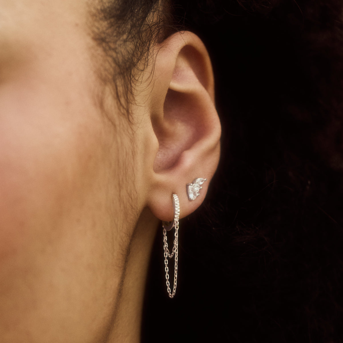 Marquise Fan Climber Earrings
