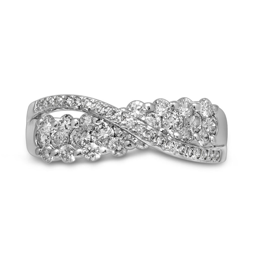 1 ct. tw. Diamond Flyover Ring in 10K White Gold