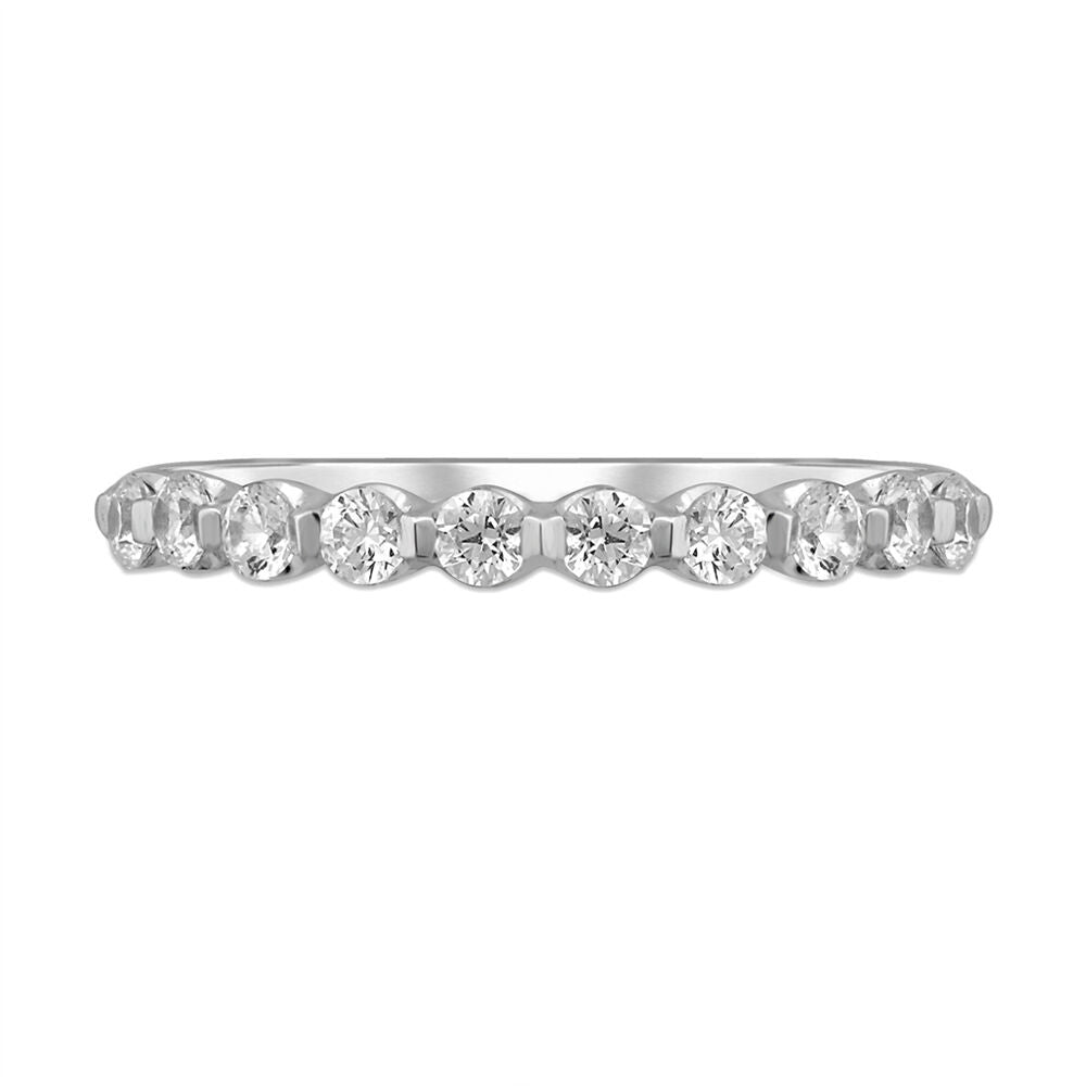 Diamond Anniversary Band with Shared Prongs in 14K White Gold (1/2 ct. tw.)