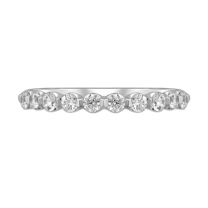 Diamond Anniversary Band with Shared Prongs in 14K White Gold (1/2 ct. tw.)