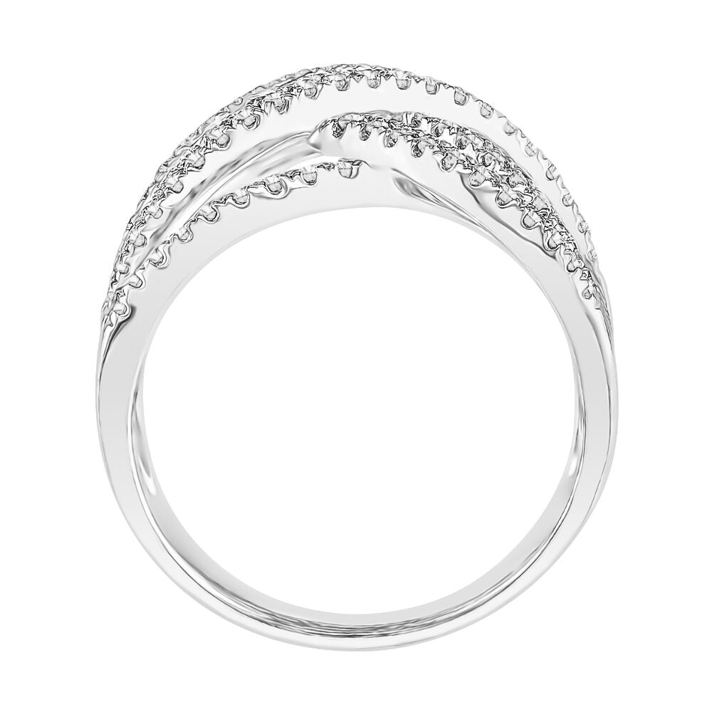 1 ct. tw. Diamond Crossover Band in 10K White Gold