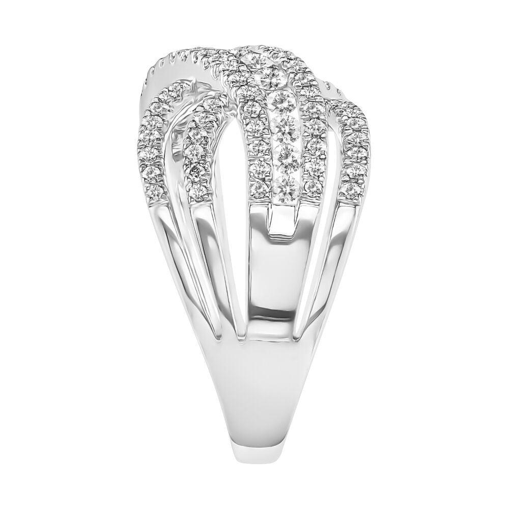 1 ct. tw. Diamond Crossover Band in 10K White Gold