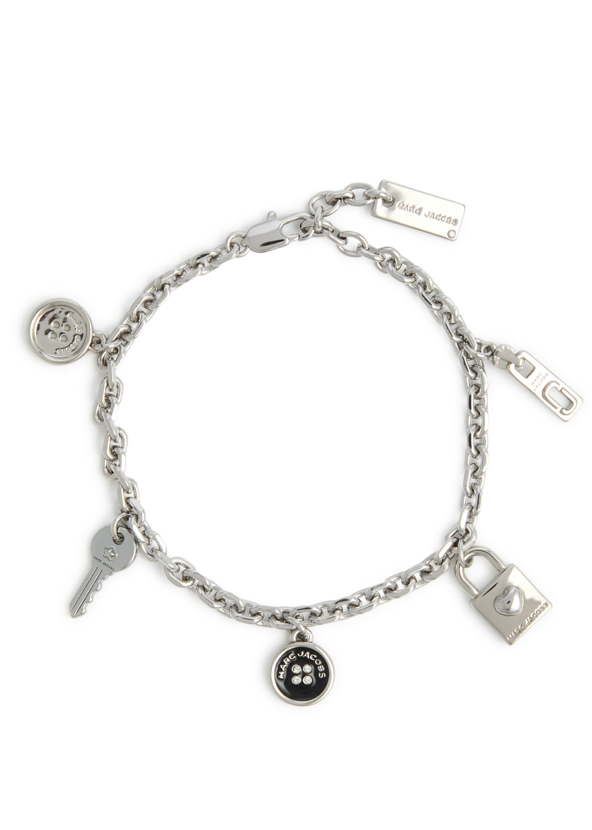 Button Charm silver-plated bracelet