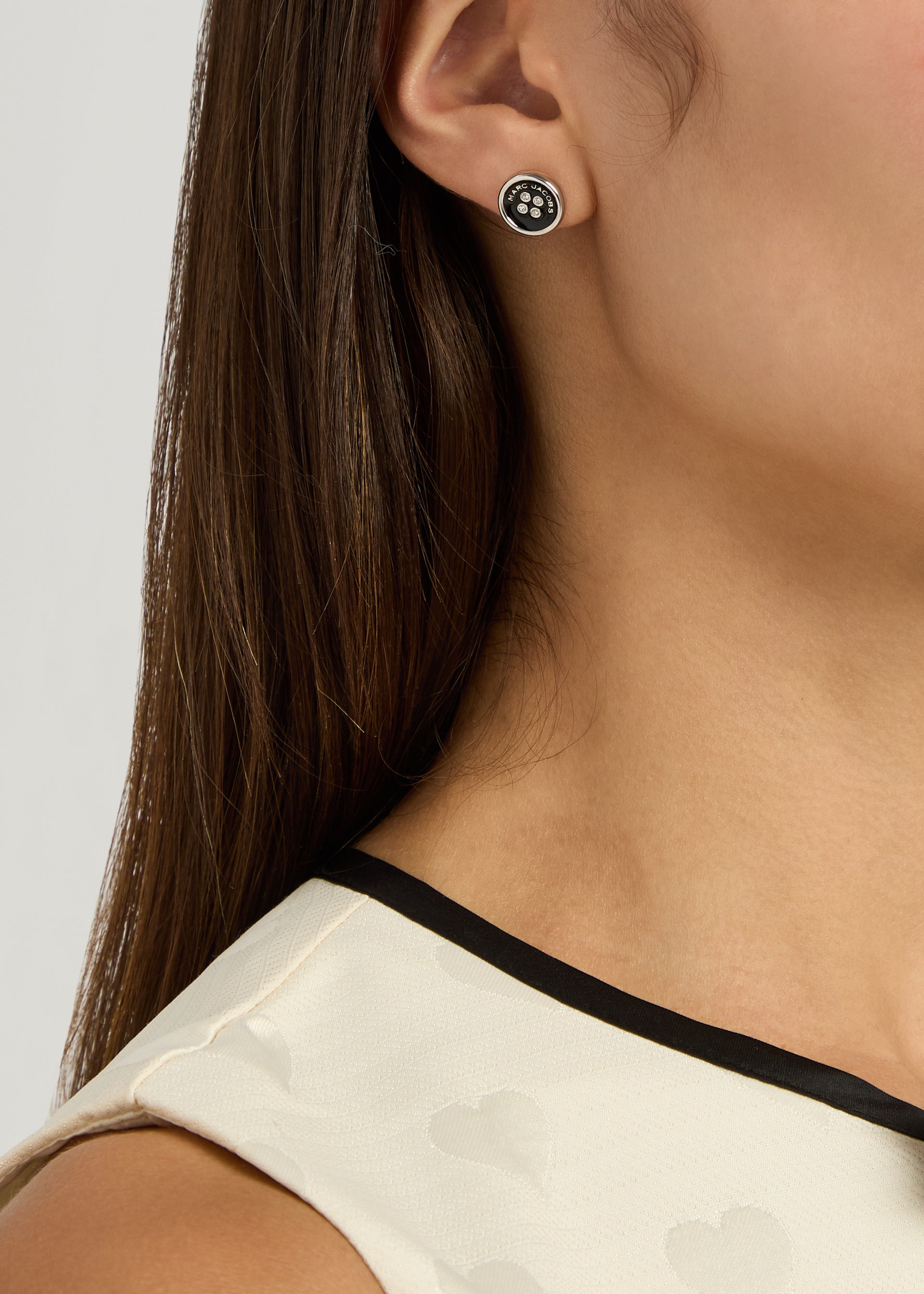 Button stud earrings