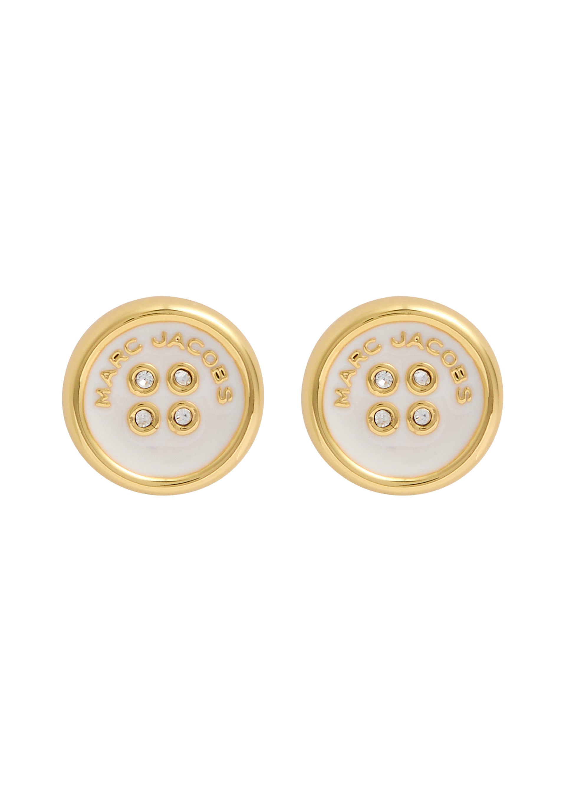 Button stud earrings