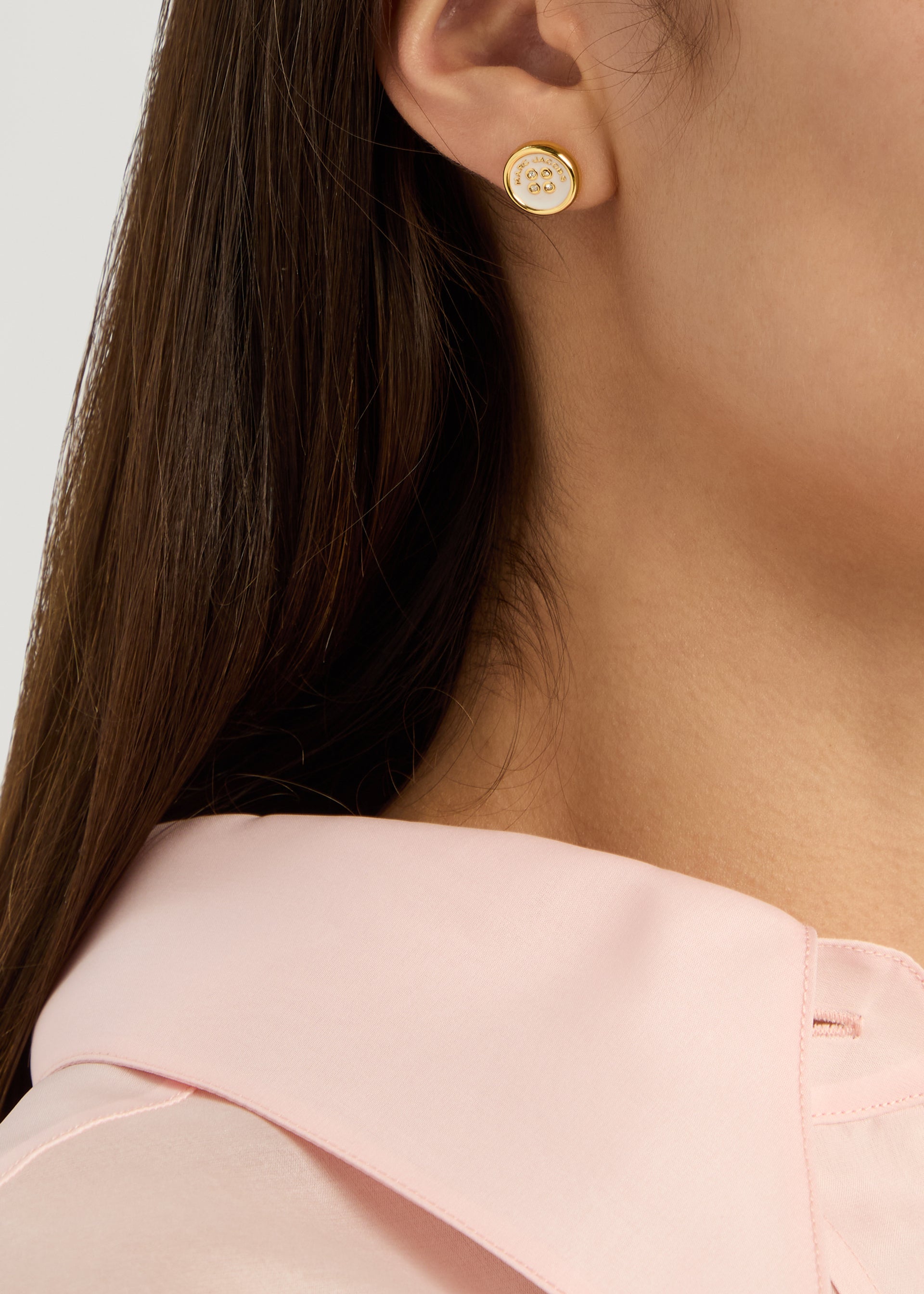 Button stud earrings