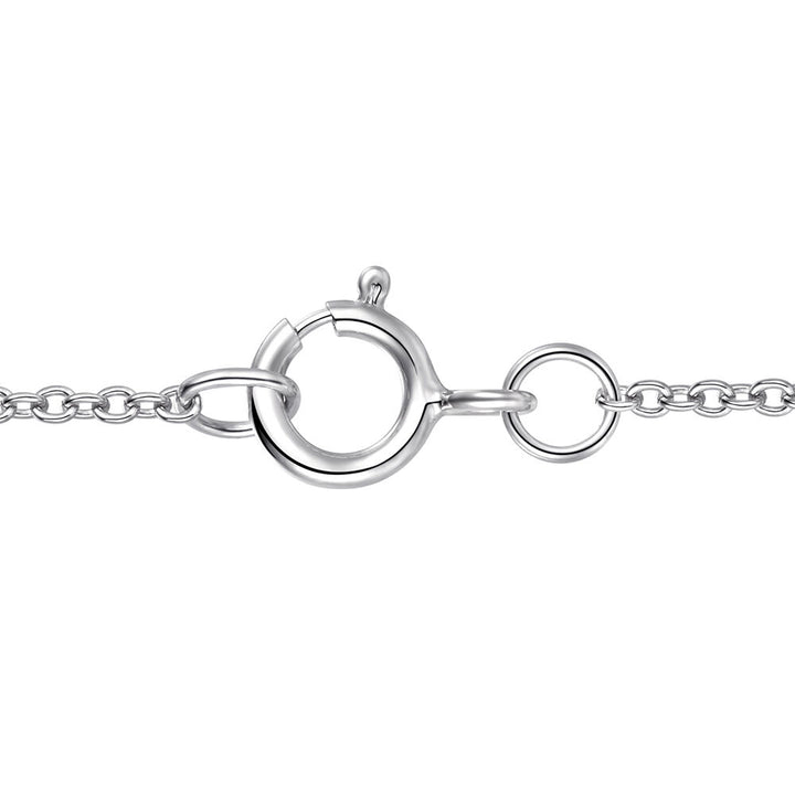 Safety Pin Necklace with Pavé Diamonds in 10K White Gold (3/8 ct. tw.)