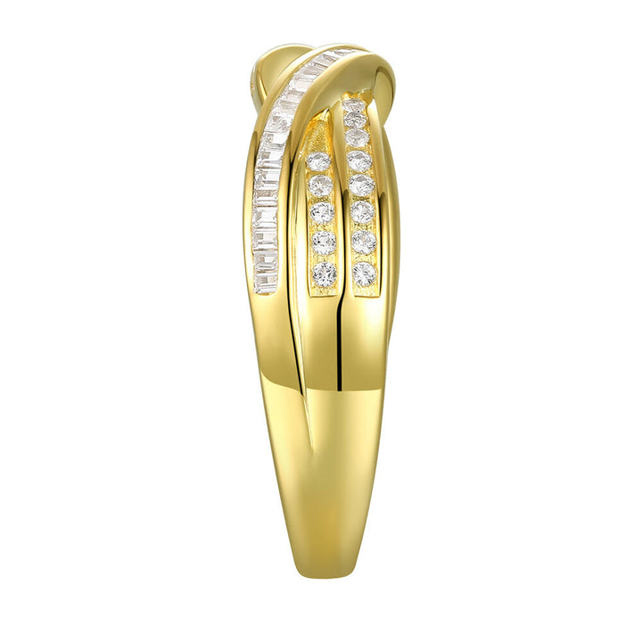 Baguette & Round Diamond Ring in 10K Yellow Gold (1/3 ct. tw.)