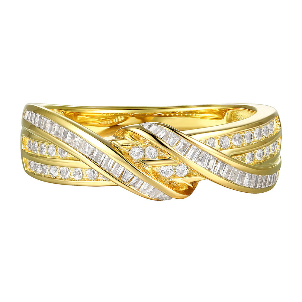 Baguette & Round Diamond Ring in 10K Yellow Gold (1/3 ct. tw.)