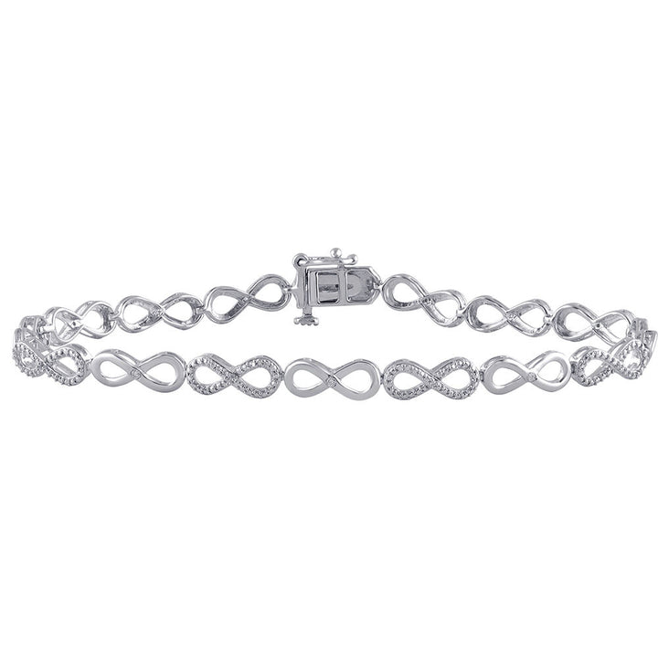 Diamond Infinity Bracelet in Sterling Silver (1/10 ct. tw.)