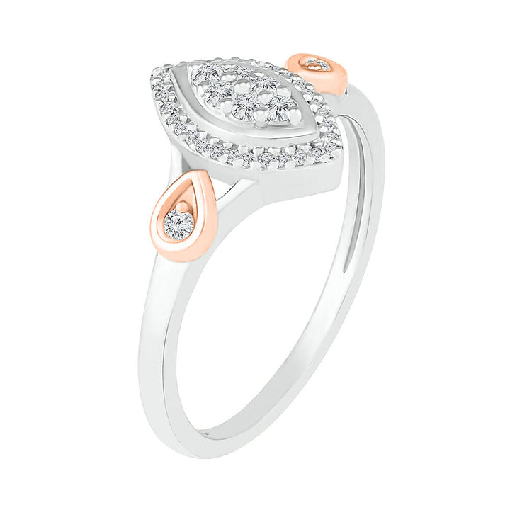 Marquise Diamond Cluster Promise Ring in Sterling Silver (1/7 ct. tw.)