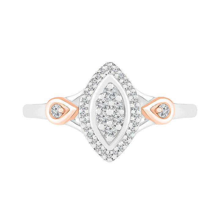 Marquise Diamond Cluster Promise Ring in Sterling Silver (1/7 ct. tw.)