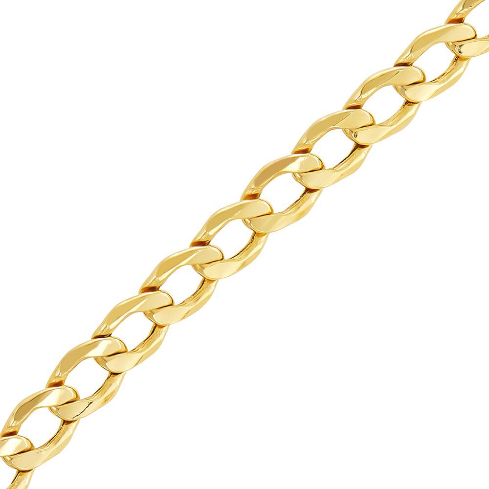 Light Beveled Curb Chain in 14K Yellow Gold, 22”