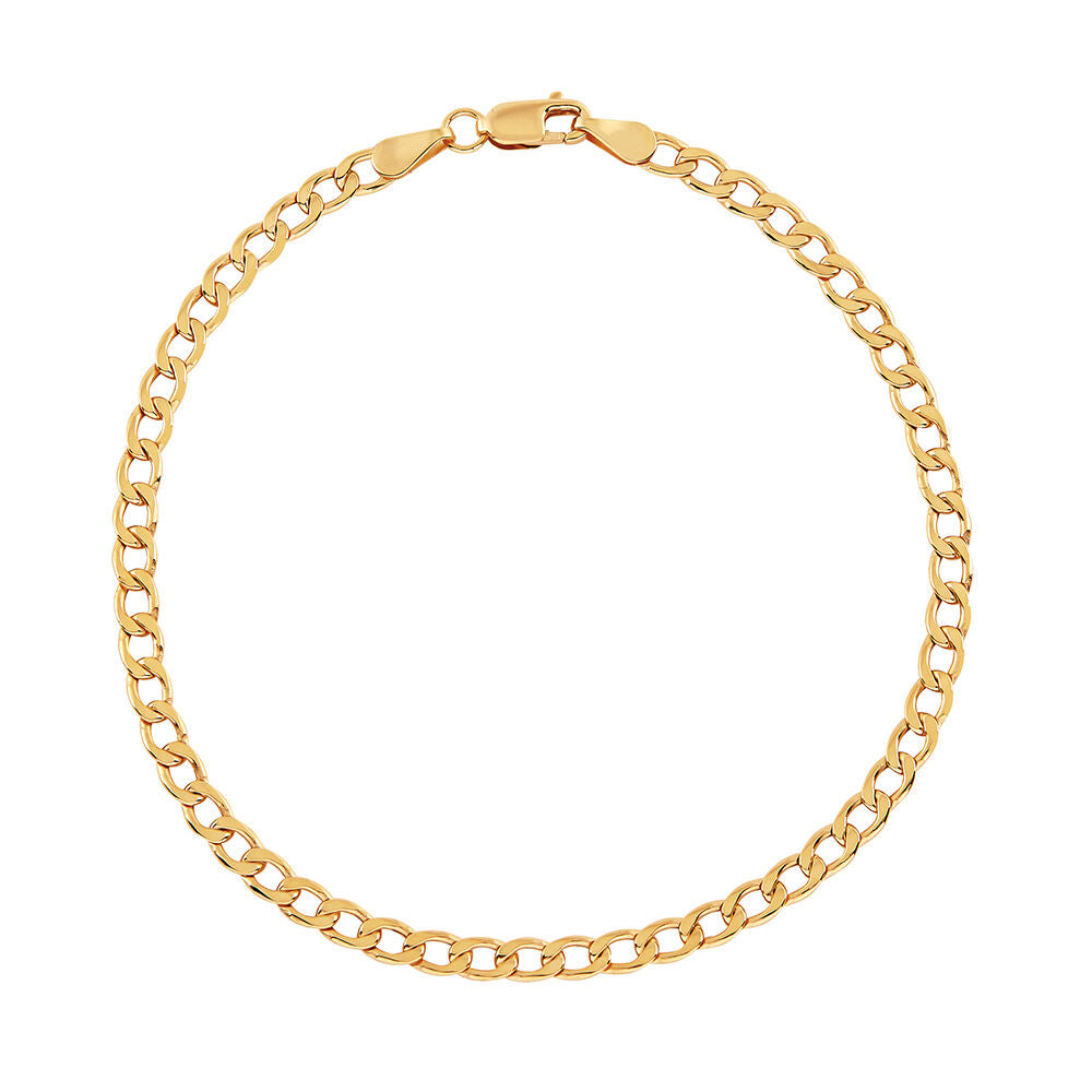 Curb Link Chain Bracelet in 14K Yellow Gold