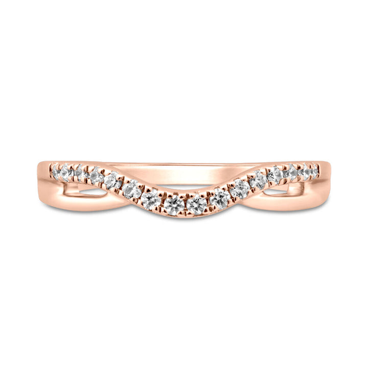 Diamond Contour Wedding Band in 14K Rose Gold (1/7 ct. tw.)