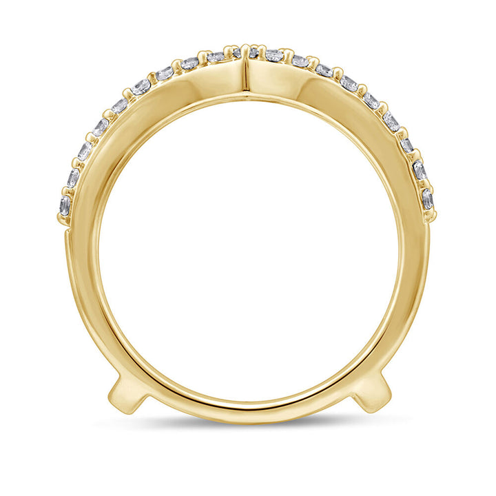Diamond Enhancer Ring with Chevron Frame in 14K Yellow Gold (1/2 ct. tw.)