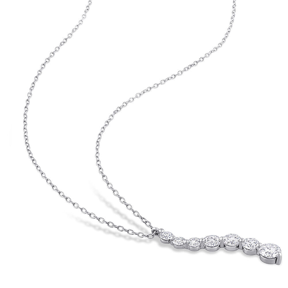 Moissanite Journey Pendant in Sterling Silver (1 1/2 ct. dew)