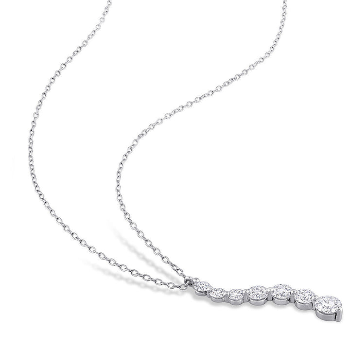 Moissanite Journey Pendant in Sterling Silver (1 1/2 ct. dew)