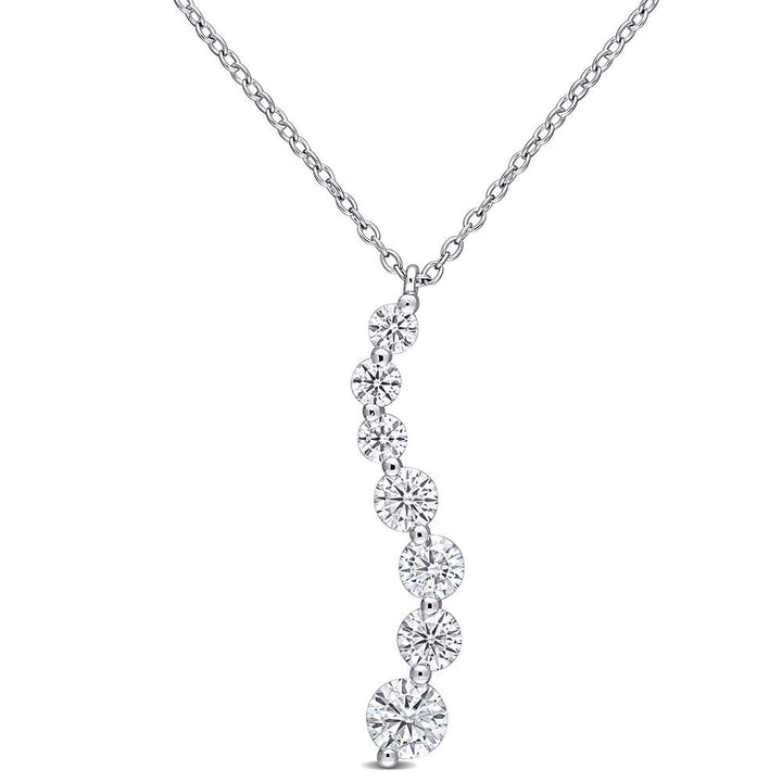 Moissanite Journey Pendant in Sterling Silver (1 1/2 ct. dew)