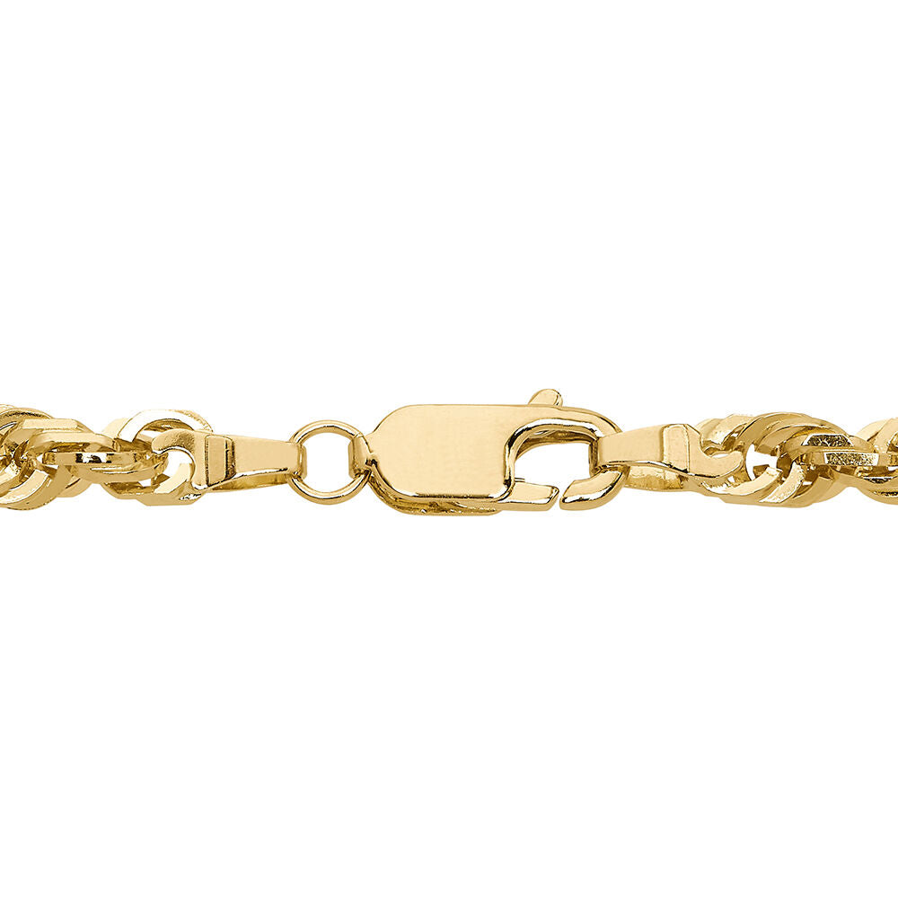 Rope Chain Necklace in 10K Yellow Gold, 4.4mm, 22”