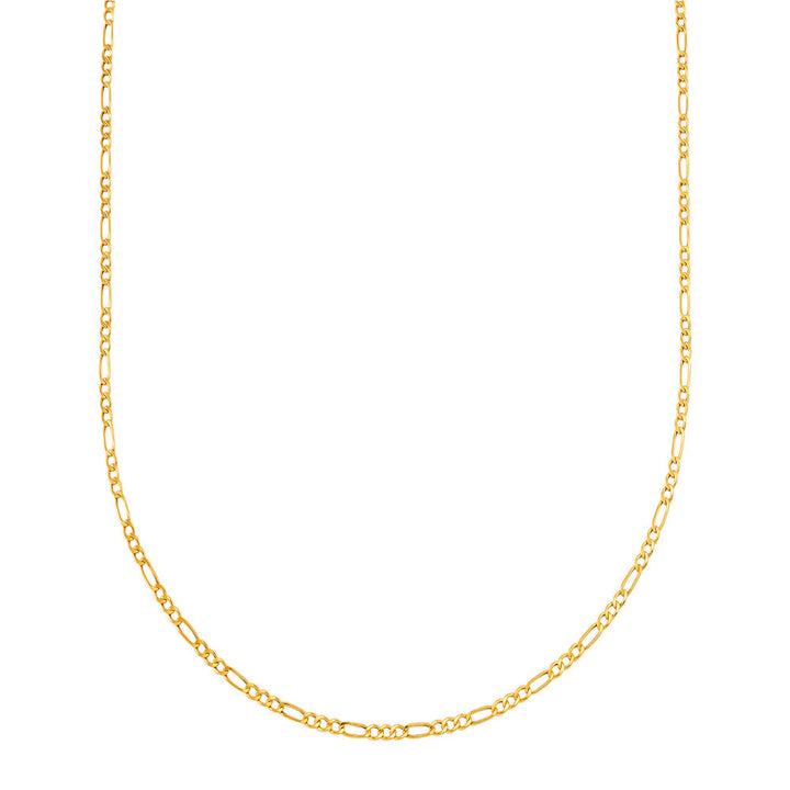 Figaro Link Chain in 14K Yellow Gold, 2.6mm, 20”