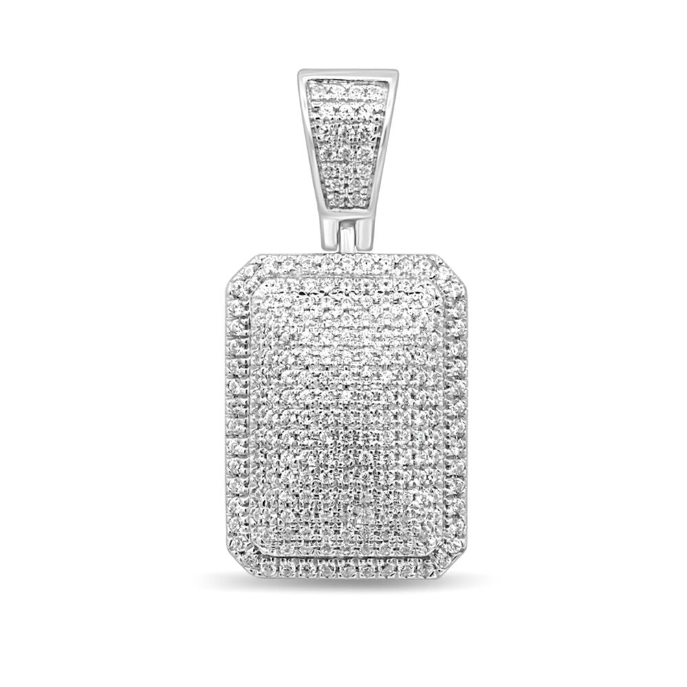 Diamond Dog Tag in Sterling Silver (1/2 ct. tw.)