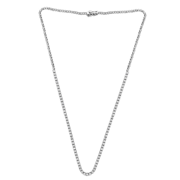 Diamond illusion tennis necklace in 10K white gold (1 ct. tw.)