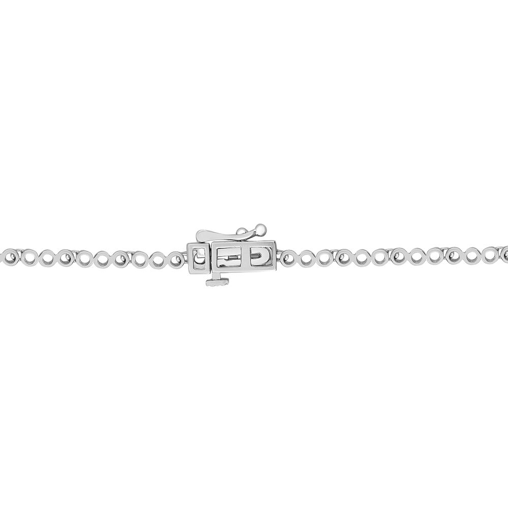 Diamond illusion tennis necklace in 10K white gold (1 ct. tw.)
