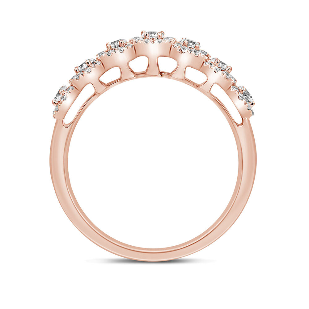 Diamond Anniversary Band with Seven Stones in 14K Rose Gold (1/2 ct. tw.)