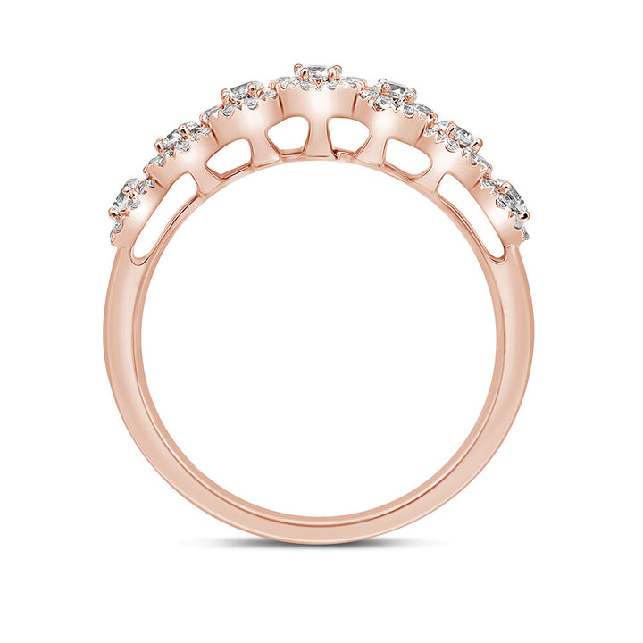 Diamond Anniversary Band with Seven Stones in 14K Rose Gold (1/2 ct. tw.)