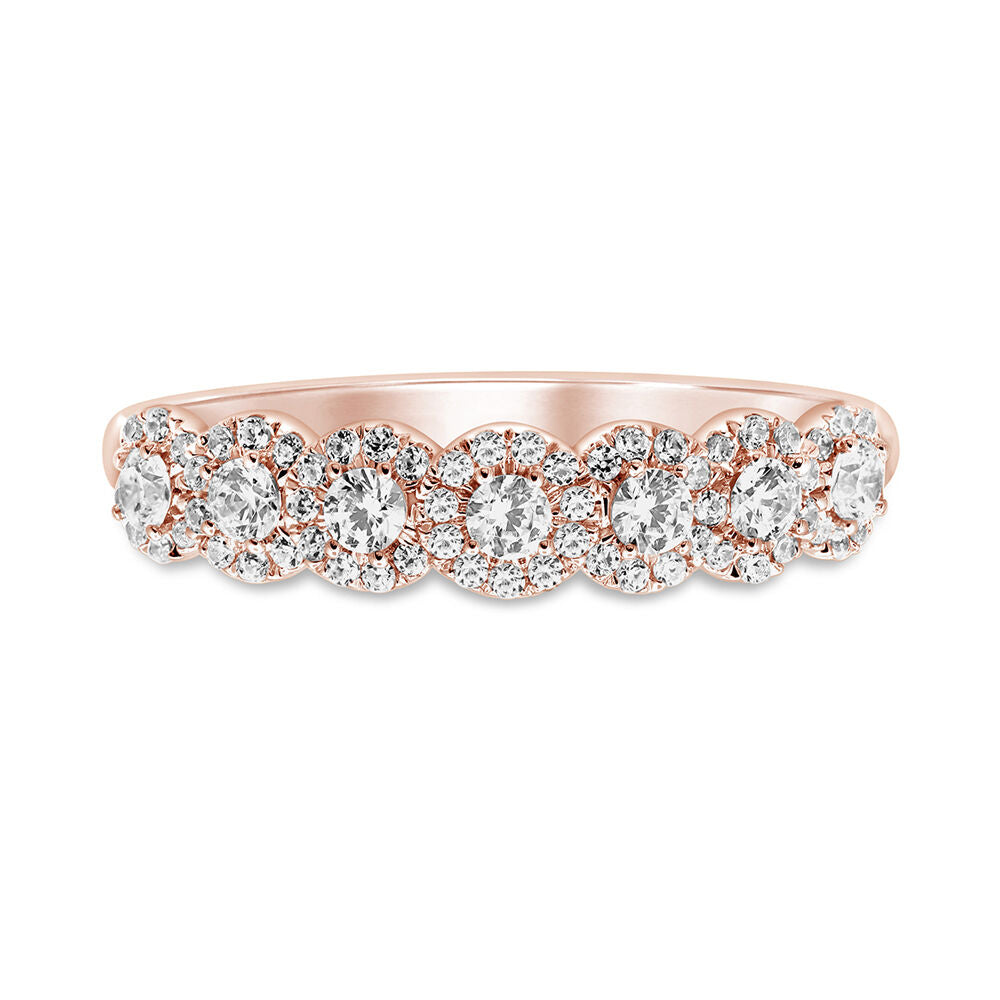 Diamond Anniversary Band with Seven Stones in 14K Rose Gold (1/2 ct. tw.)