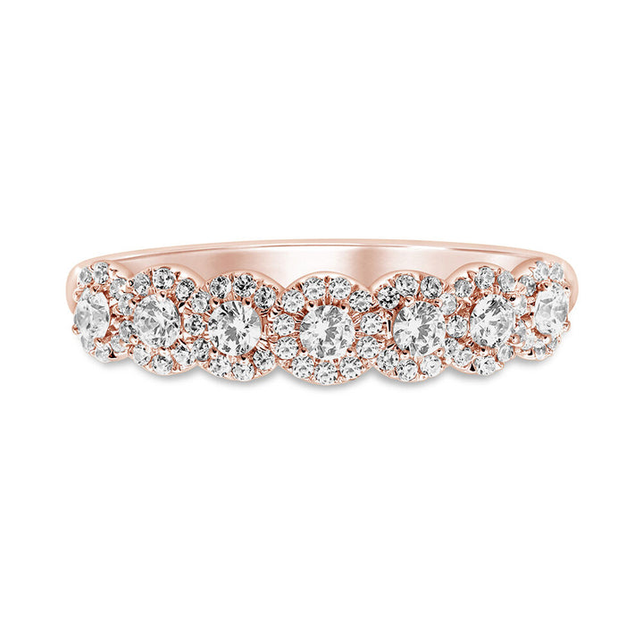 Diamond Anniversary Band with Seven Stones in 14K Rose Gold (1/2 ct. tw.)