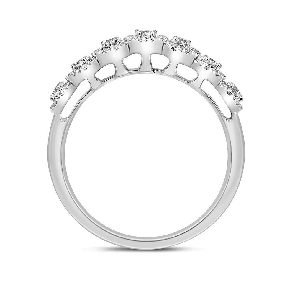 Diamond Anniversary Band with Seven Stones in 14K White Gold (1/2 ct. tw.)