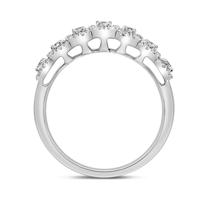 Diamond Anniversary Band with Seven Stones in 14K White Gold (1/2 ct. tw.)