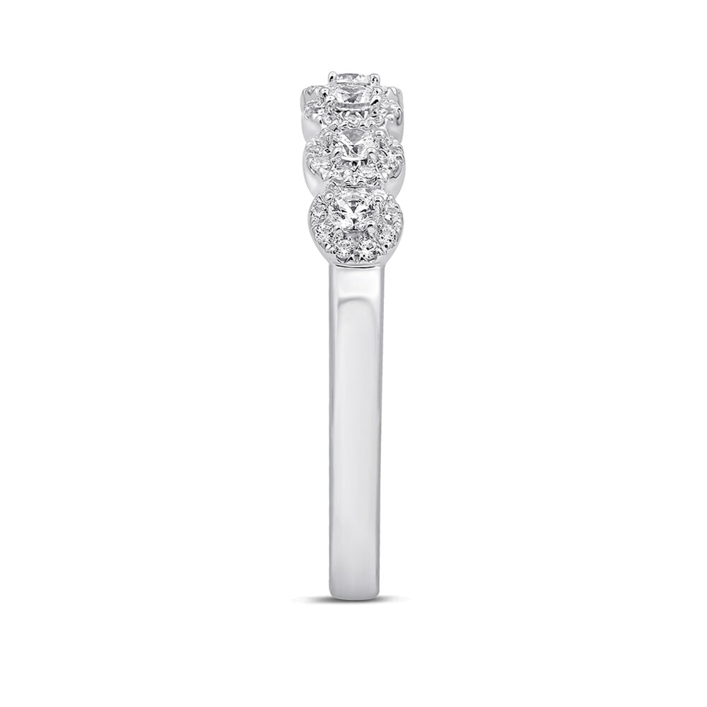 Diamond Anniversary Band with Seven Stones in 14K White Gold (1/2 ct. tw.)
