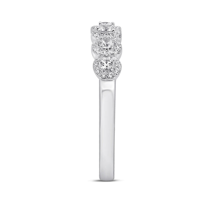 Diamond Anniversary Band with Seven Stones in 14K White Gold (1/2 ct. tw.)