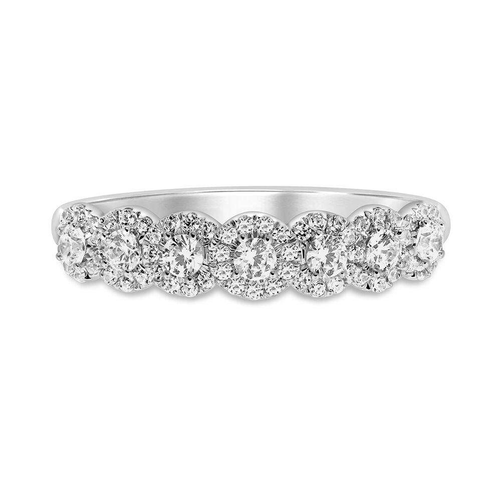 Diamond Anniversary Band with Seven Stones in 14K White Gold (1/2 ct. tw.)
