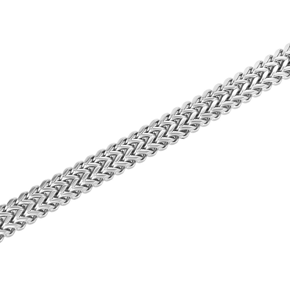 Lion Head Bracelet with Franco Link in Stainless Steel