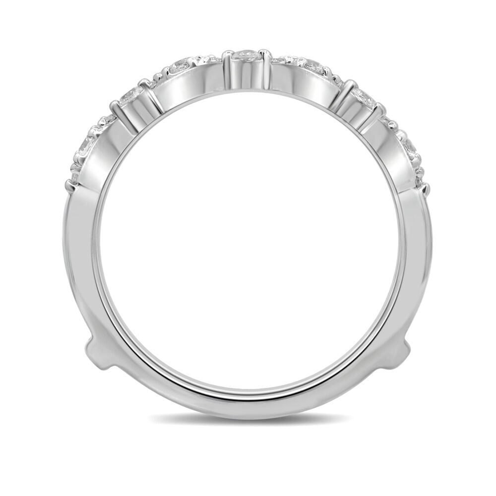 Diamond Ring Enhancer with Marquise Clusters in 14K White Gold (1/2 ct. tw.)