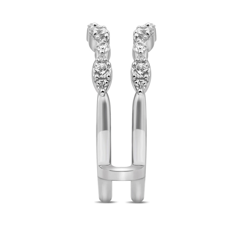 Diamond Ring Enhancer with Marquise Clusters in 14K White Gold (1/2 ct. tw.)
